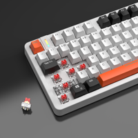 Keyboard Gaming Mekanik Kustom 75% 87-Key DIY Metal RGB Berkabel yang Dapat Diprogram untuk Komputer/Tablet/iPad, Harga Pabrik
