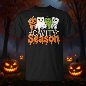 T-shirt d'Halloween pour hygiéniste dentaire sur le thème des caries - Product Image 3