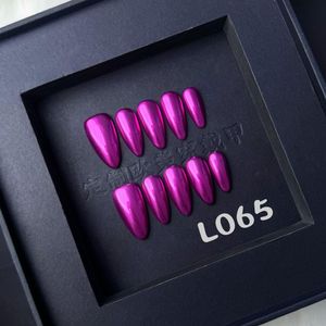 Nueva uña falsa de almendra brillante reutilizable 3D flor almendra Simple elegante <span class=keywords><strong>manicura</strong></span> 10 Uds blanco francés hecho a mano prensa en las uñas - Product Image 5