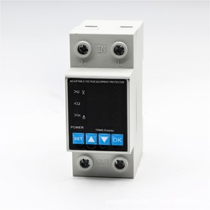Protector de Voltaje y Corriente Ajustable 40A 63A 220V TRMS con Pantalla, Dispositivo de Protección Contra Sobretensiones Domésticas - Product Image 1