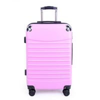 Valise cabine spinner 20 pouces avec impression de logo, étanche, antivol, en ABS, avec fermeture éclair et serrure, unisexe, bagage de voyage pour avion