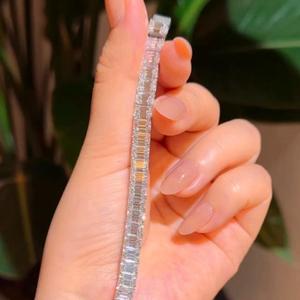 กำไลข้อมือโมอิสซาไนต์เงินแท้ 925 สุดฮิต ดีไซน์พรีเมียม สไตล์ฮิปฮอป เหมาะสำหรับเป็นของขวัญในงานปาร์ตี้หรือโอกาสพิเศษสำหรับผู้ชายและผู้หญิง - Product Image 3