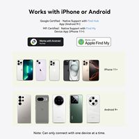 AirTags compatibles con la aplicación Find My y Android, localizador ligero para llaves, billetera, equipaje, mochila con batería CR2032 (1 unidad)