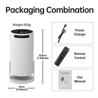Mini projecteur vidéo Android HY300 4K, 1200 lumens, batterie intégrée, WiFi sans fil, LED portable, Full HD, Smart Mirror