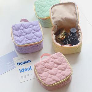 K-Style <b>Large</b> Capacity Puffy <b>Toiletry</b> <b>Bag</b> Fashion Portable Satchel Quilted Travel Cosmetic Case Puffer Makeup <b>Bag</b> With Zipper - Product Image 1