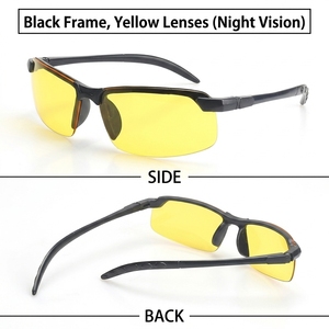 <span class=keywords><strong>Gafas</strong></span> de Sol Deportivas Personalizadas con Logotipo, Lentes Amarillas Polarizadas HD Antideslumbrantes, Semi-Rimless, para Conducir, para Hombre y Mujer - Product Image 6