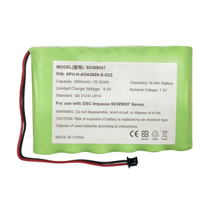 Batterie Ni-MH SCW9057 7,2 V 3600 mAh pour système de sécurité sans fil série DSC Impassa, fabriquée en Chine - Product Image 3