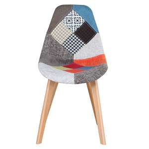 Meubles de salle à manger modernes <span class=keywords><strong>Chaise</strong></span> en bois courbé en tissu patchwork <span class=keywords><strong>Chaise</strong></span> <span class=keywords><strong>tulipe</strong></span> cuisine <span class=keywords><strong>scandinave</strong></span> <span class=keywords><strong>Chaise</strong></span> de salle à manger à vendre - Product Image 4