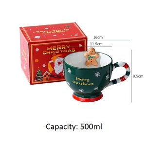 500ml Christmas Ceramic Stoneware Coffee <b>Mug</b>-Reusable Food Safe Customizable - Product Image 3