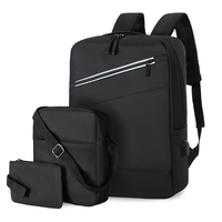 Prix de gros Mode populaire Collège sac d'école 3 pièces femmes et hommes Mochilas ensemble de sacs à dos pour ordinateur portable