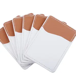 Сублимационный чистый Бумажник для телефона из искусственной кожи для задней части сотового телефона термопереносной держатель для карт карман с наклейкой