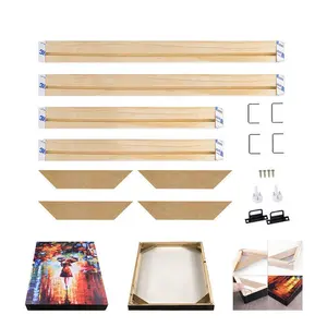 Kit de marco de lienzo para pared, barras de ensanchador de lona personalizadas con tus fotos para decoración de dormitorio y sala de estar, 12x16 pulgadas