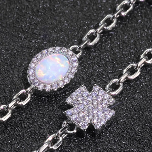 Hip Hop <b>Opal</b> <b>Bracelet</b> Jewelry Accessories Zircon Cross <b>Bracelet</b> Men's Jewelry Tanjing - Product Image 3