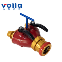 Distributeur d'eau pour tuyau d'incendie 2 voies à pression moyenne avec manomètre 2,5 MPa, vanne en Y à clapet en aluminium 6061 haute pression 6,0 MPa
