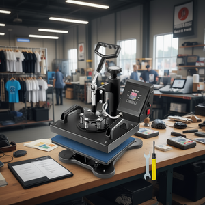 เครื่องรีดร้อน Vevor ขนาด 12x10 นิ้ว 220V แบบราบ ใช้งานด้วยมือ สำหรับพิมพ์เสื้อยืด พร้อมอุปกรณ์ถ่ายโอนความร้อน - Product Image 2