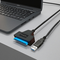 Alta calidad USB3.0 SATA 7 + adaptador de 15 pines Cable DE DATOS DE PVC trenzado cobre puro Compatible 2,5 pulgadas SSD HDD SDD tipo C USB 3,0 duro