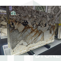 Prix de gros pierre naturelle de luxe dalles de quartzite Pandora Brésil pierre naturelle patagonie marbre blanc