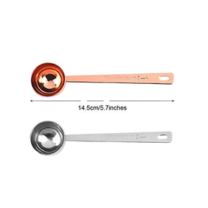 Cucharas de café, <span class=keywords><strong>15</strong></span> <span class=keywords><strong>ML</strong></span> 304 Cucharas de café de acero inoxidable Cuchara medidora de mango largo Se adapta al contenedor de Café - Product Image 2