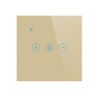 Interrupteur intelligent à écran tactile en verre trempé de type FIKO 86, avec variateur d'intensité, compatible WiFi, Tuya, Zigbee, Homekit, commande vocale et télécommande (F71-86)