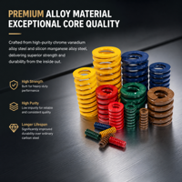Ressorts de compression en acier allié de haute précision conformes aux normes ISO, ressorts carrés codés par couleur pour les machines de moulage par extrusion