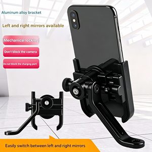 Custom Logo Printing Aluminum Alloy Phone Holder for Bicycle Electric Bike & Motorcycle with Foldable Design 360° Rotatable - Product Image 5