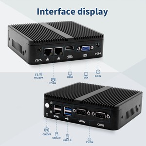 Hystou Celeron J4125 <span class=keywords><strong>Cpu</strong></span> Mini Pc Fanless Desktop <span class=keywords><strong>Computer</strong></span> 6usb 2lan 2com Ddr4 Ram M.2 Ssd Windows 10 Beschikbaar Us/Eu/Au Plug - Product Image 2
