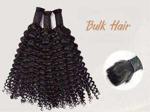 Proveedor chino compra cabello trenzado a granel al por mayor extensiones de cabello humano vietnamita negro Natural cabello crudo rizado profundo a granel sin trama - Product Image 4