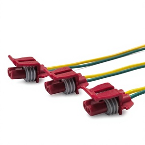 Connecteur femelle étanche à 2 broches rouges pour faisceau de câblage automobile - Product Image 1