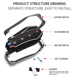 Bán hàng trực tiếp của nhân dân tệ han chìa khóa xe bao gồm tang DMI vỏ kim loại trường hợp chìa khóa cho BYD bài hát Pro và QIN cộng với xe phụ kiện chính - Product Image 4