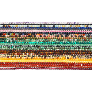 Cuentas extremadamente finas, varias ágatas <span class=keywords><strong>de</strong></span> cristal, accesorios <span class=keywords><strong>de</strong></span> joyería redondos pequeños <span class=keywords><strong>de</strong></span> 2 mm a 3 mm, pendientes <span class=keywords><strong>de</strong></span> cuentas para bricolaje - Product Image 1