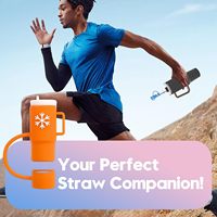 Bouchons de paille compatibles pour gobelet Stanley 30 & 40 Oz gobelet embouts de paille en silicone ensemble couvercle de bouteille d'eau bouchon anti-déversement