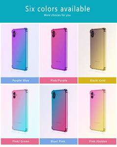 Para <span class=keywords><strong>Samsung</strong></span> A05 Case Clear, Cute Gradient Shock-Absorbing Corner Soft TPU Phone Cases Cover para <span class=keywords><strong>Samsung</strong></span> <span class=keywords><strong>Galaxy</strong></span> A05 A05S - Product Image 2