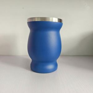 Mug en acier inoxydable courbé multicolores, isolation thermique sous vide pour vin et café - Product Image 2