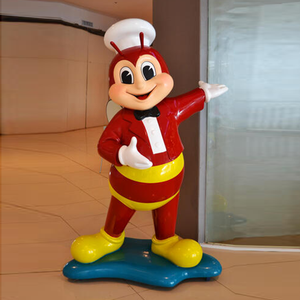 Statue <span class=keywords><strong>de</strong></span> restaurant BIG BOY en fibre <span class=keywords><strong>de</strong></span> verre personnalisée, statue d'icône <span class=keywords><strong>de</strong></span> hamburger pour la décoration <span class=keywords><strong>de</strong></span> restaurant - Product Image 4