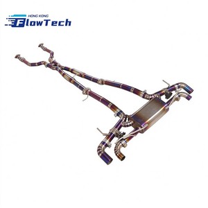 ระบบท่อไอเสีย FlowTech High PerformTitanium Valved Catback พร้อมปลายท่อแบบ Dual Side Quad Exit สำหรับ Lexus LC500h 5.0L – ติดตั้งได้โดยตรง - Product Image 1