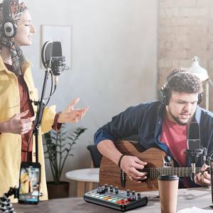 Carte son P99 BM800 pour diffusion en direct avec deux microphones à condensateur sans fil USB Type-C XLR - Product Image 2