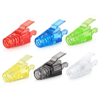 Ethernet PVC Gummi Farbige RJ45-Steckerabdeckung Kabel RJ45 Modularstecker Zugentlastungshülsen für Cat5e Cat6