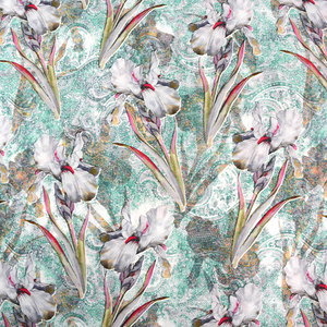 Tissu en Offre Spéciale de satin soyeux pour femmes Safa Textile imprimé numériquement de motifs floraux personnalisés vêtements - Product Image 5