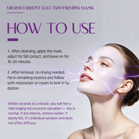 Masque en tissu anti-rides liftant à marque privée, masque facial micro-courant électro-raffermissant, soin anti-âge raffermissant pour salon et spa