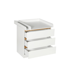 3 ngăn kéo ngực với thay đổi Topper (Trắng), bé tủ quần áo với thay đổi bảng <span class=keywords><strong>Top</strong></span>, tủ quần áo cho vườn ươm, 3 ngăn kéo trẻ em tủ quần áo - Product Image 3