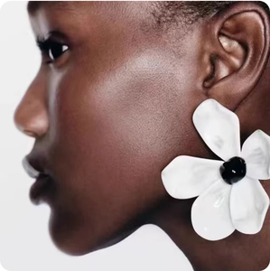 Pendientes de Flores Grandes de Resina Creativa Exagerada <span class=keywords><strong>ZAA</strong></span> para Mujer Fiesta - Product Image 1