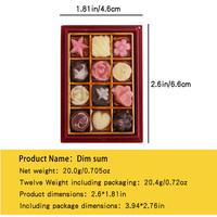 Miniatura de Comida y Juguetes para Casa de Muñecas: Chocolate, Dim Sum, Postres - Modelo en Miniatura para Decoración y Regalo