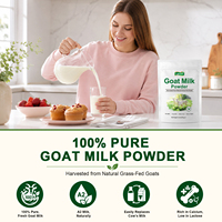 Lenm Private Label 220g Bubuk Susu Kambing Alami Non-GMO Kelas Makanan, Dari Sapi yang Diberi Makan Rumput, Tinggi Protein dan Kalsium untuk Minuman Kopi & Resep