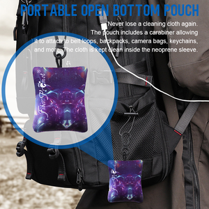 Porte-clés en tissu microfibre Portable pour randonnée sac à dos <span class=keywords><strong>lunettes</strong></span> suspendues nettoyeur d'écran facile à transporter porte-clés accessoire de nettoyage - Product Image 4