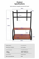 Support TV mobile Sanwei style artistique, chariot en acier robuste et épaissi sur roulettes pour salon, bureau, salle de formation, 75 pouces – Grande Vente