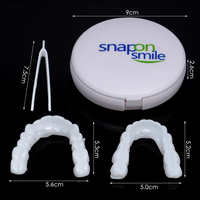 Boîte de prothèses dentaires ajustables, fausses dents en résine temporaires, ajustement parfait, blanchiment des dents, couvre-dents, facettes dentaires à clipser