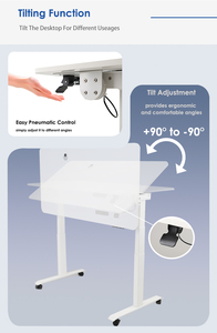 T9 elettrico convertibile scrivania <span class=keywords><strong>in</strong></span> piedi Design moderno basculante lavagna superiore regolabile <span class=keywords><strong>in</strong></span> altezza rotolamento bagnato/secco Top cancellabile - Product Image 4