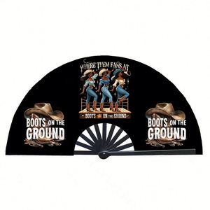 Customized 13 Inch Holographic Folding <b>Fans</b> Traditional Carved <b>Large</b> Irresistible Festival <b>Fans</b> for American Holidays - Product Image 5