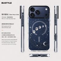 Coque de téléphone portable antichoc en PC rigide avec protection magnétique 360° anti-jaunissement et bords en TPU/TPE pour 14/15/16/17/18 Pro