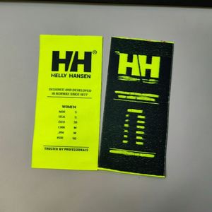 Factory <b>Cheap</b> Sustainable Polyester Custom Straight Cut Woven Damask Tag Fine Garment Labels - Product Image 2